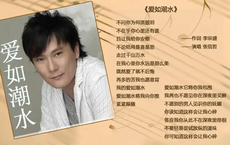 流年金曲张信哲爱如潮水