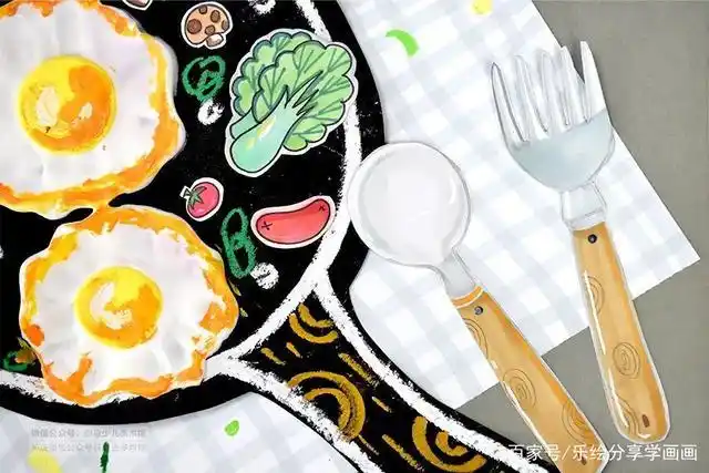 儿童画教程|"寓教于乐"综合创意美术课程《香喷喷的煎鸡蛋》