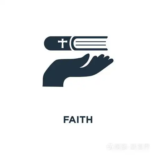 黑色填充矢量图.在白色背景上的信仰符号.可用于网络和移动