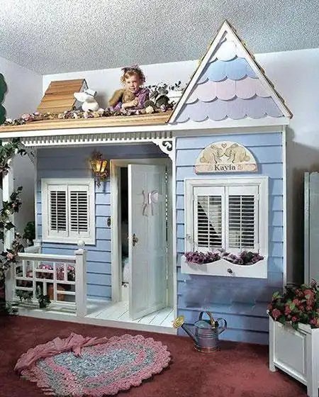 可爱梦幻童话城堡系列儿童房设计效果图#640178158