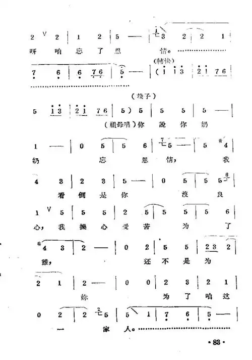 豫剧 刘胡兰 剧本与 81 120 歌谱,豫剧谱 简谱