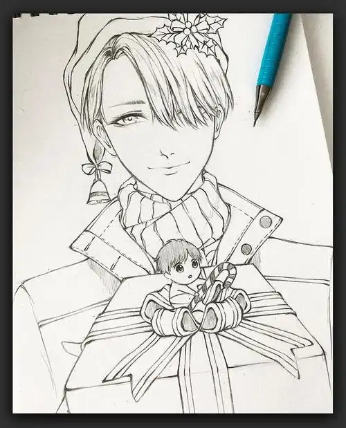 漫画人物手绘(手绘|一支铅笔也能画出很棒的画面!