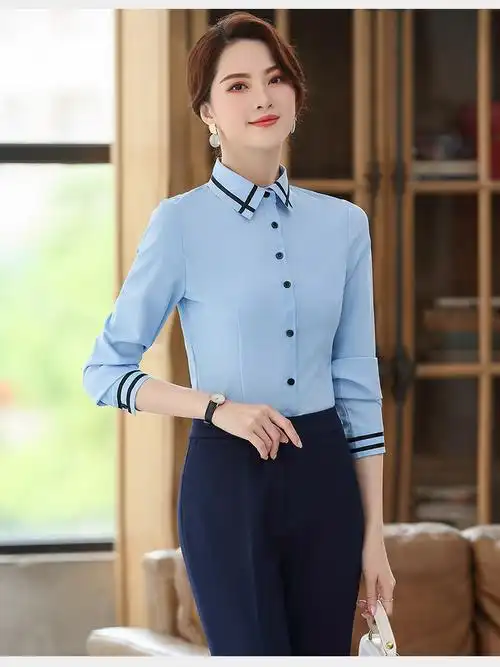 罗蒙捡漏专区白衬衫女职业装秋冬款韩版气质正装衬衣工作服大学生打底