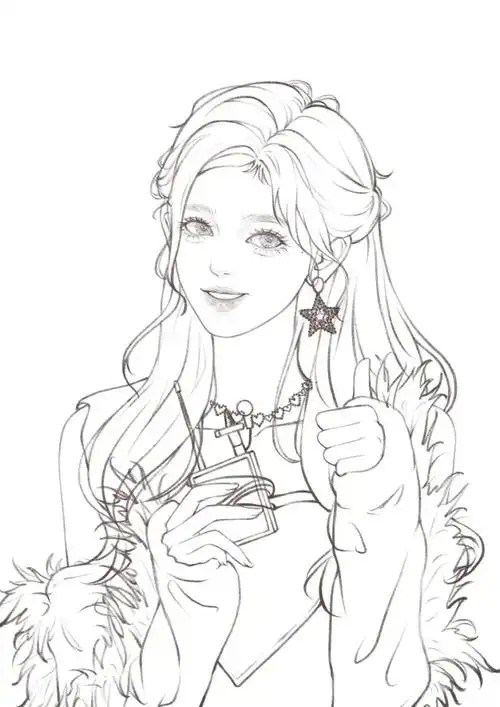 procreate绘画  #鞠婧祎  #线稿