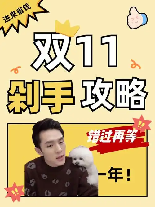 双十一剁手攻略建议收藏