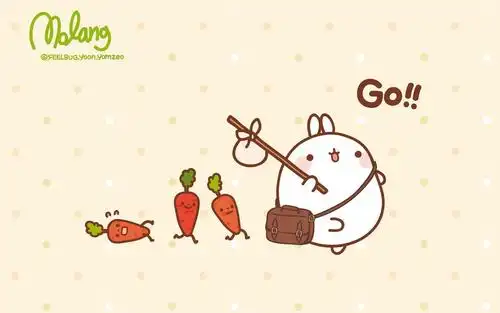 电脑壁纸 动漫卡通 卡通明星 molang兔的一天