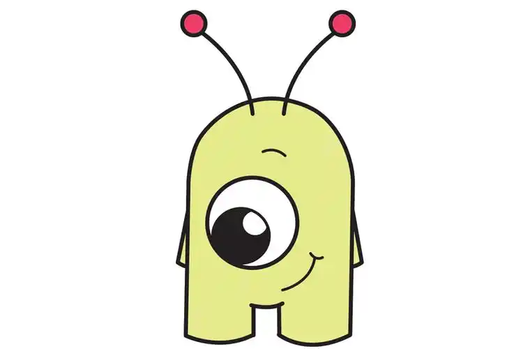 笔画画法步骤大全集,超简单的可爱卡通外星人简笔画画法步骤图片*声明