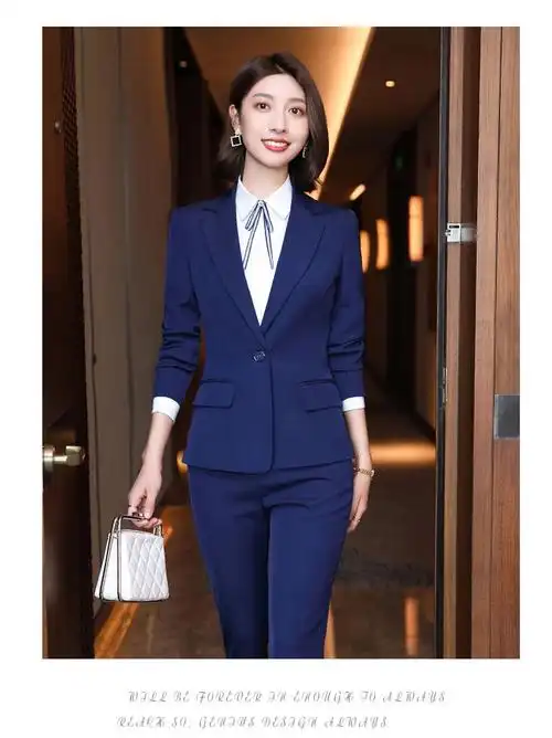 戈彼兔时尚小西装女长袖外套韩版职业装女装套装2021秋冬新款修身显瘦