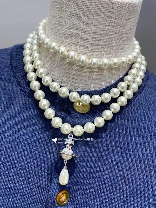 viviennewestwood三层珍珠项链