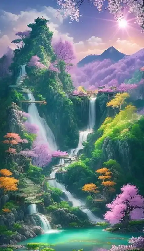 原创50张山水招财壁纸,有需要的私信.可随意使用 50张风水 - 抖音