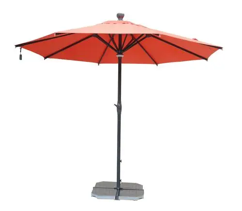 led 花园太阳伞庭院 led 伞太阳能沙滩遮阳伞