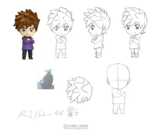 动漫人体魔鬼特训—q版素体拆分和多角度练习