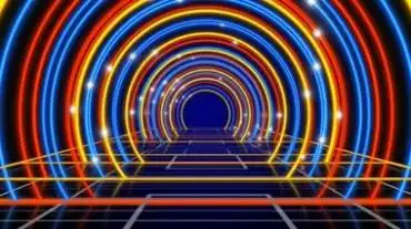 绚丽半圆拱形灯光t台舞台