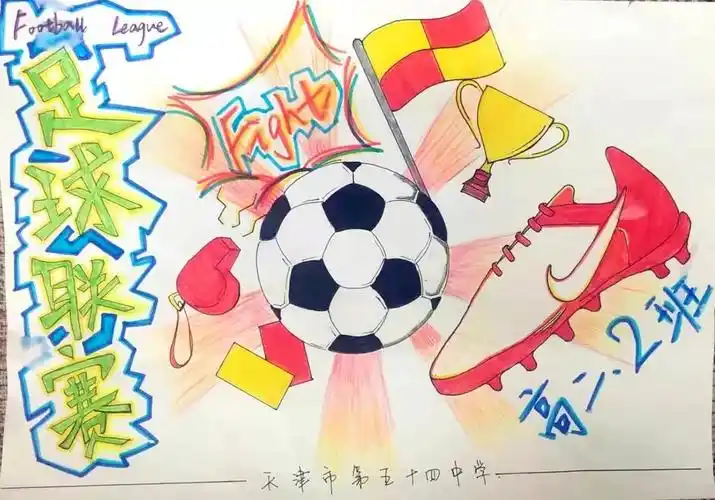 天津第五十四中学第六届班级足球联赛海报设计大赛高中组