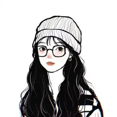 白底手绘唯美可爱动漫女生头像图片 高级简约清新脱俗的动漫女头