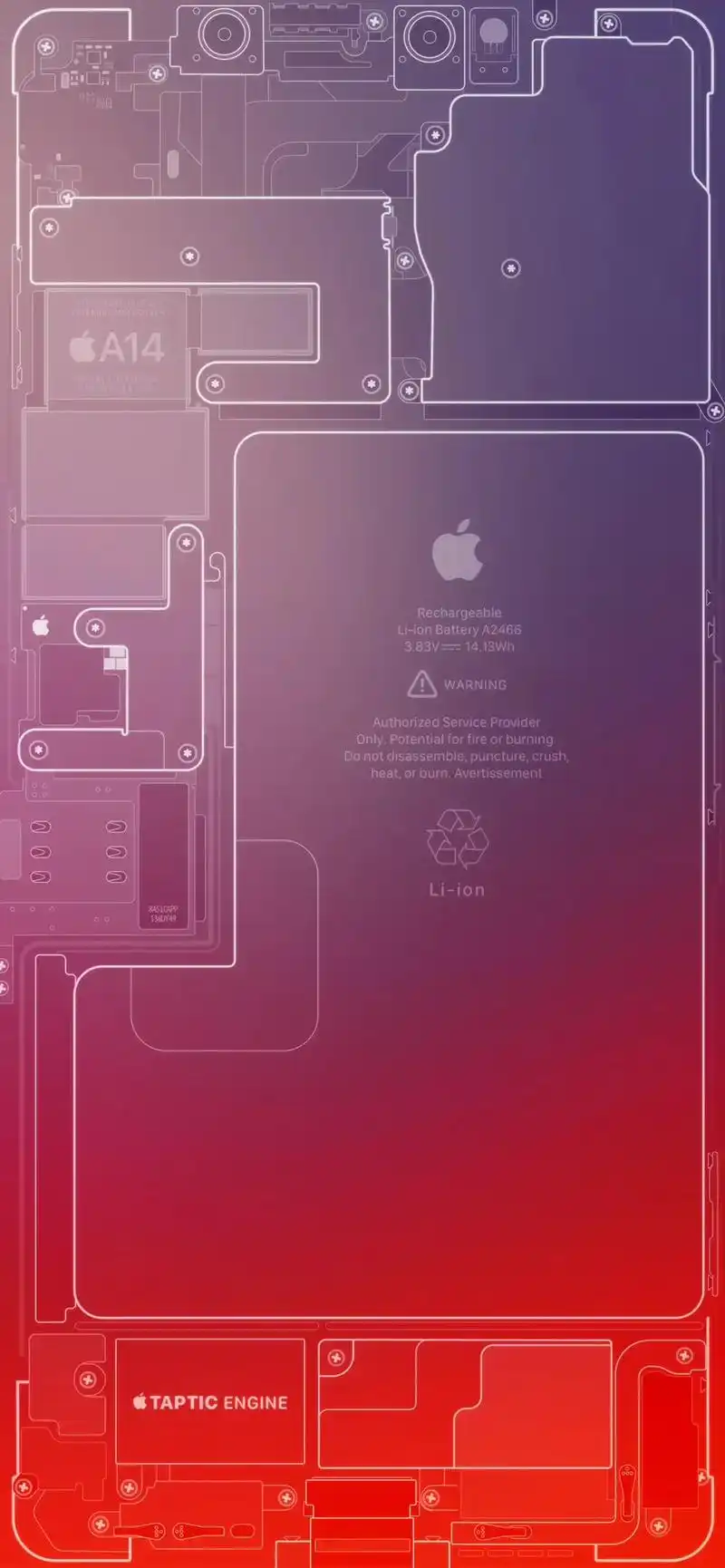 "iphone12系列内部结构图"高清壁纸 - 抖音