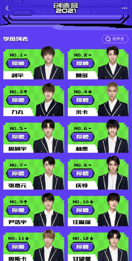 2021创造营最新榜单附投票入口投票通道