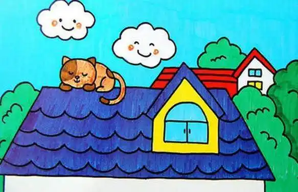 儿童8到12岁水彩画七八岁水彩画