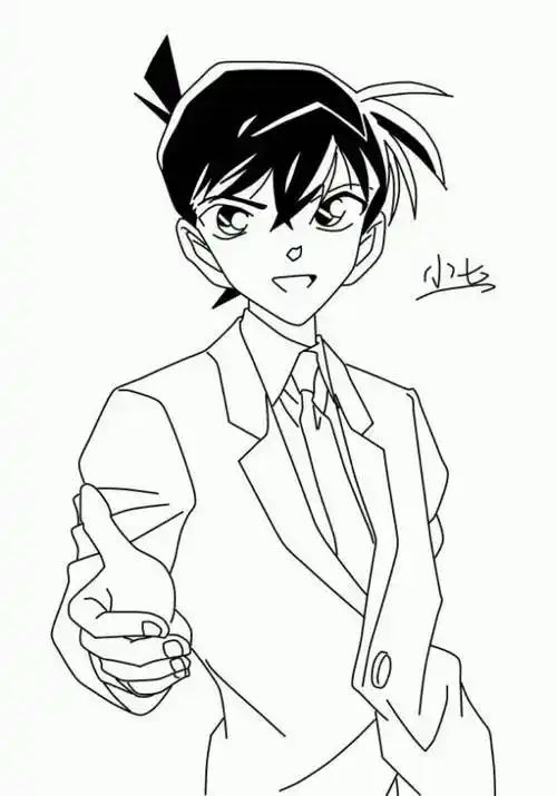 动漫人物简笔画:江户川柯南