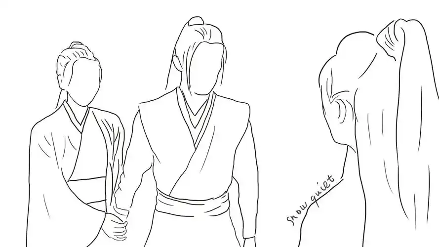 随手一画的陈情令线稿