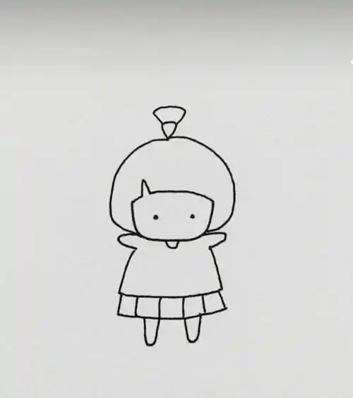 2022最新小女孩的简笔画卡通小女孩的简笔画全身