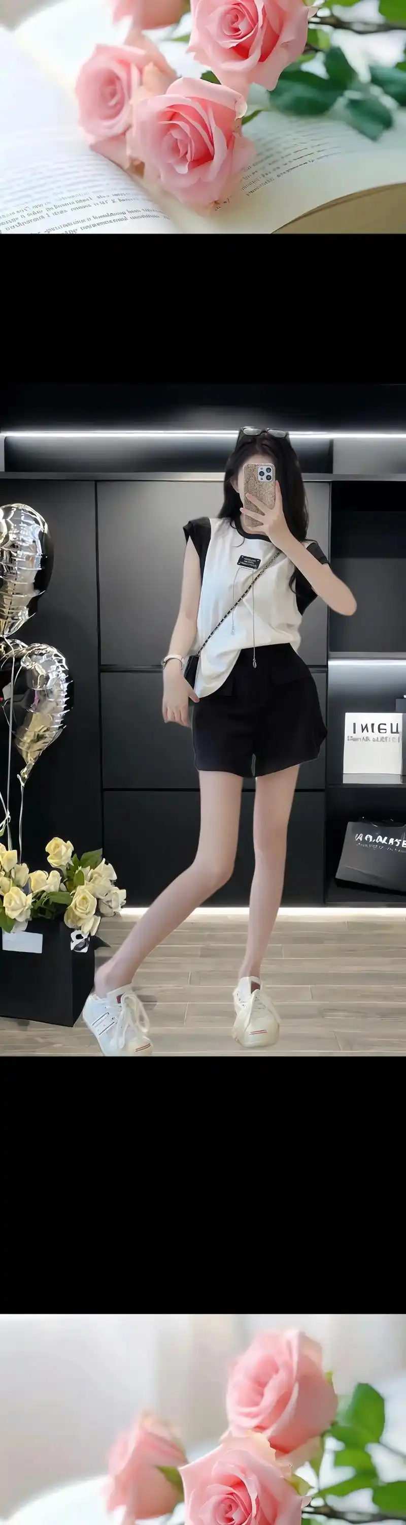 姐妹们～强力推荐～网红77运动休闲短裤套装女夏装搭配一整套