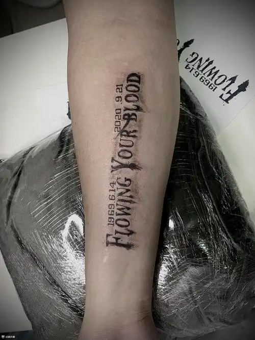 关于纪念父亲_纹身图案手稿图片_ 玖的纹身作品集