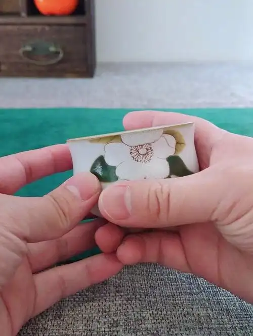 好喜欢容山堂这款官窑主人杯,花开富贵,高级感满满