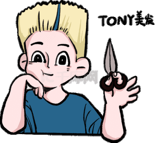 tony美发老师剪头发沙龙动图gif