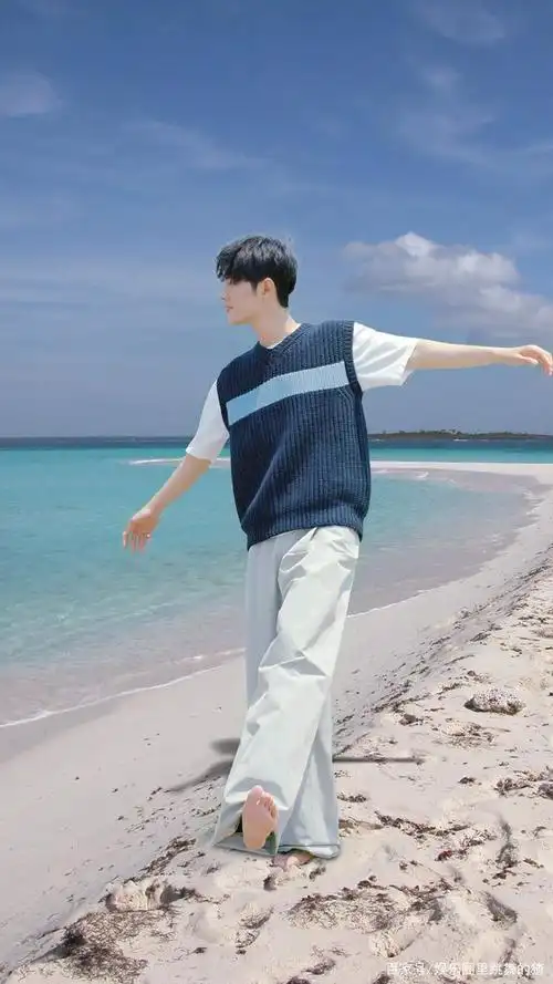 壁纸2:散步在海边的肖战张开双臂,似乎在拥抱梦想.
