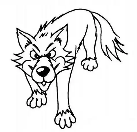 狼的简笔画 狼的简笔画凶残霸气