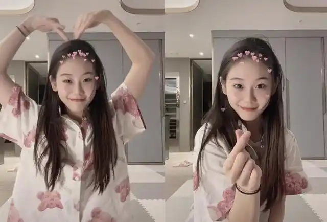 苗苗妹妹穿睡衣比心可爱甜美曝光郑恺千万豪宅舞姿优美惹人羡