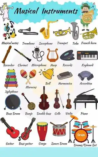 所有常见乐器的中英文对照