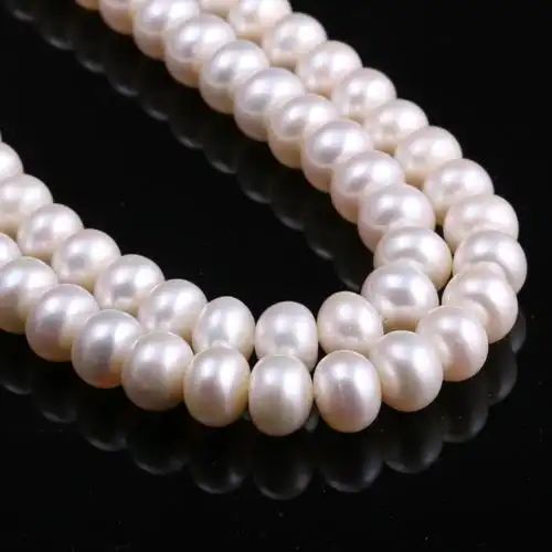 天然淡水9-10mm四面光珍珠串珠 用于diy饰品配件手工珠宝制作批发