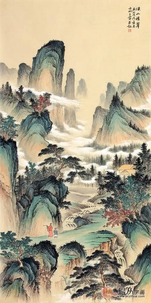 玄关挂什么装饰画好,风水山水画不容错过