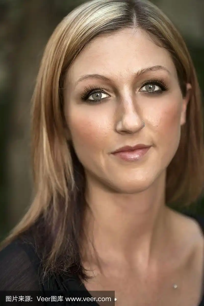 女人,金色头发,蓝色眼睛,自然美,可爱的