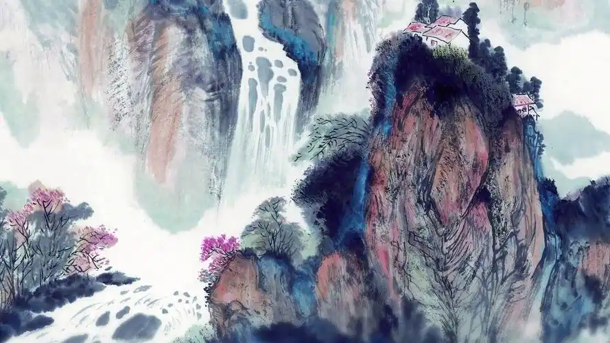 山水水墨山水关情,艺术壁纸-回车桌面