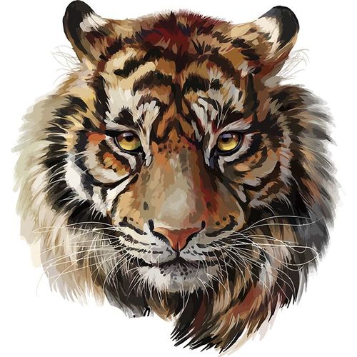 霸气猛虎老虎高清贴画车身车尾划痕摩托电动车电脑客厅墙防水贴纸