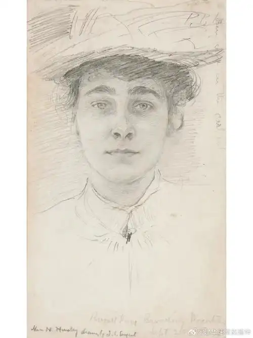 素描肖像画——萨金特#作品欣赏