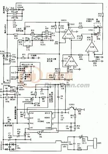 36v电动车充电器电路图