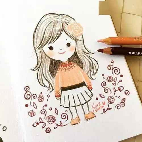 简笔画可爱萌少女步骤图解