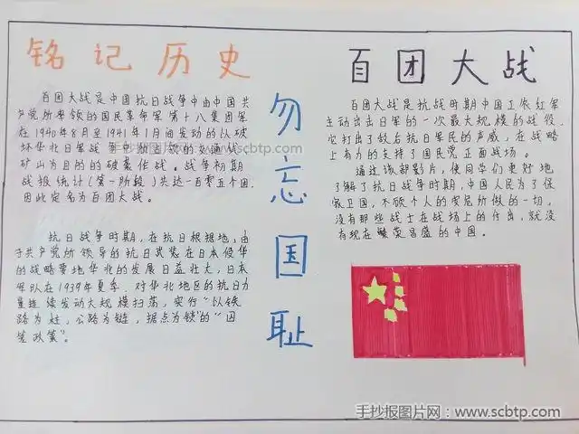 关于百团大战的手抄报图片