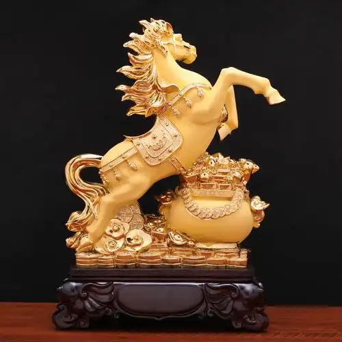 立马发财摆件家居客厅酒柜装饰成功腾飞一对办公室招财聚财马摆设