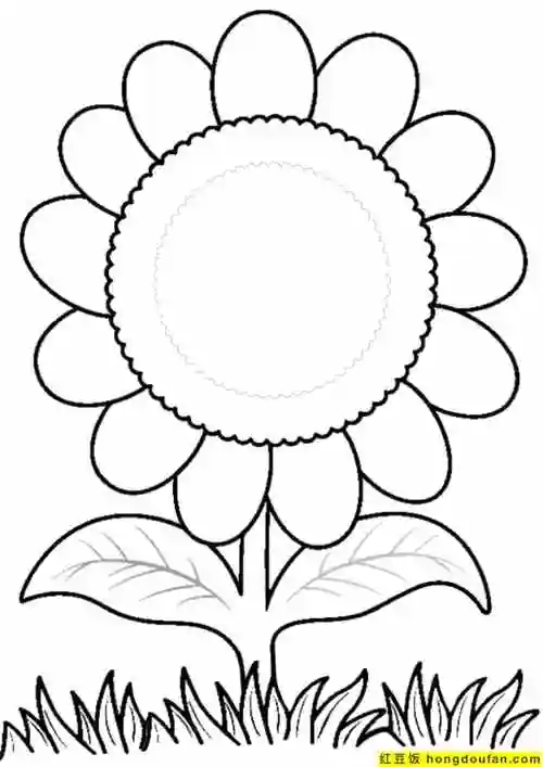 10张适合初学者学习的向日葵卡通儿童简笔画
