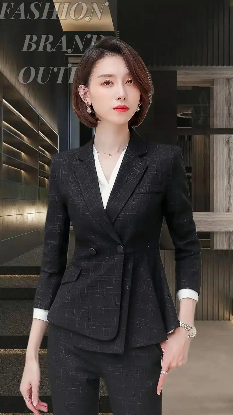 西装套装女秋冬职业装时尚气质女神范,修 - 抖音