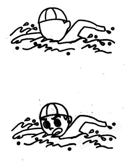 游泳运动简笔画-儿童简笔画大全