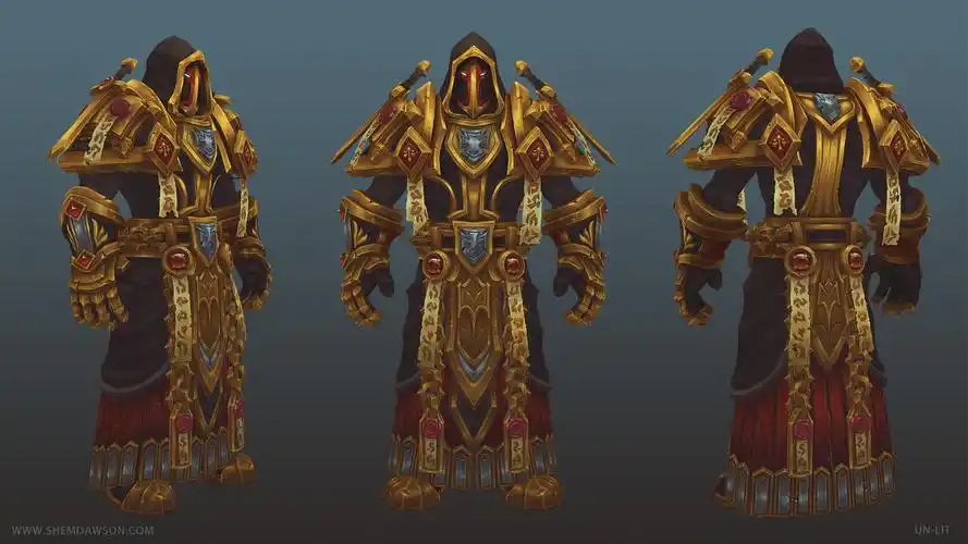 暴雪团队设计师3d建模作品精美的审判套圣骑士