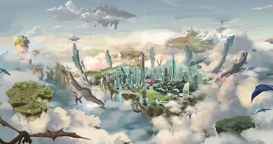 天空之城|插画|概念设定|一只咸鱼0 - 原创作品 - 站酷 (zcool)