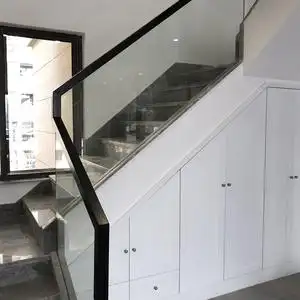 网红超白钢化玻璃楼梯扶手栏杆现代简约轻奢中式江浙沪上门安装