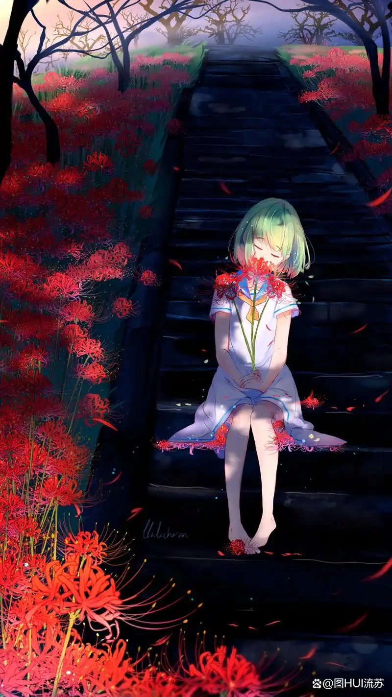 二次元彼岸花系列少女壁纸